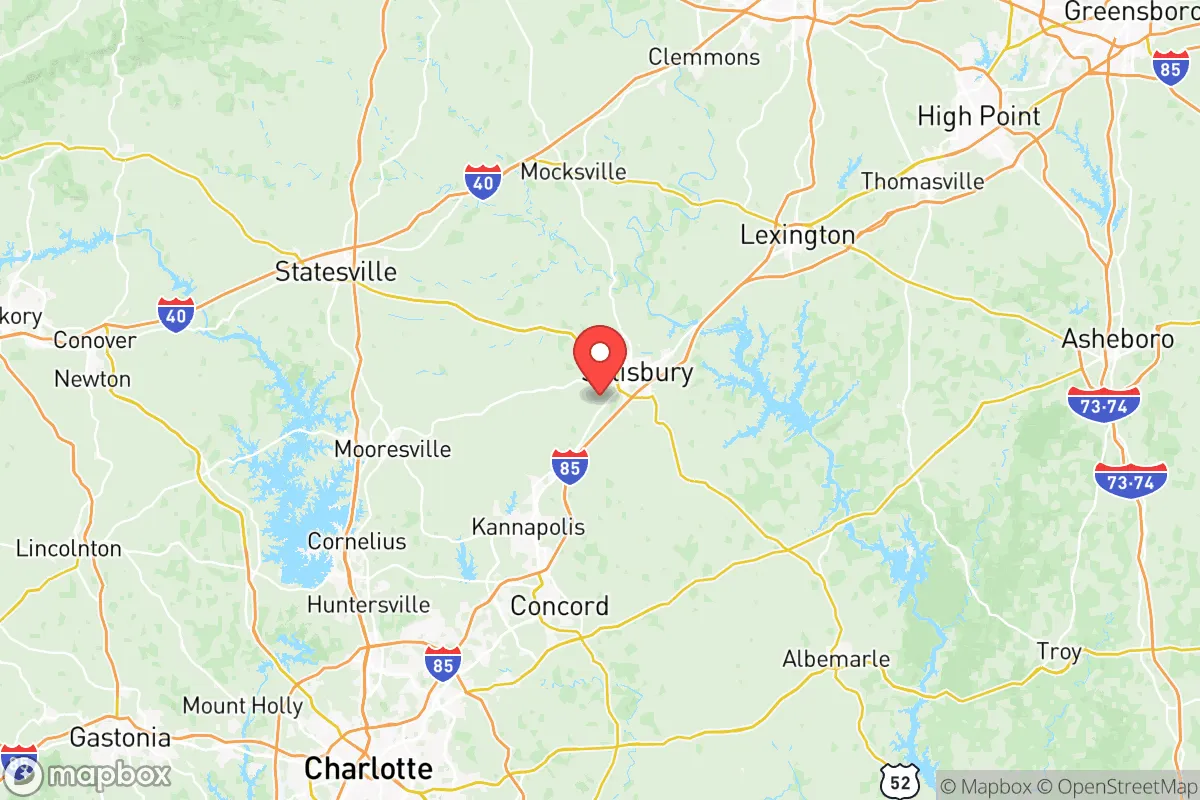 Map centered at 35.6394, -80.5246