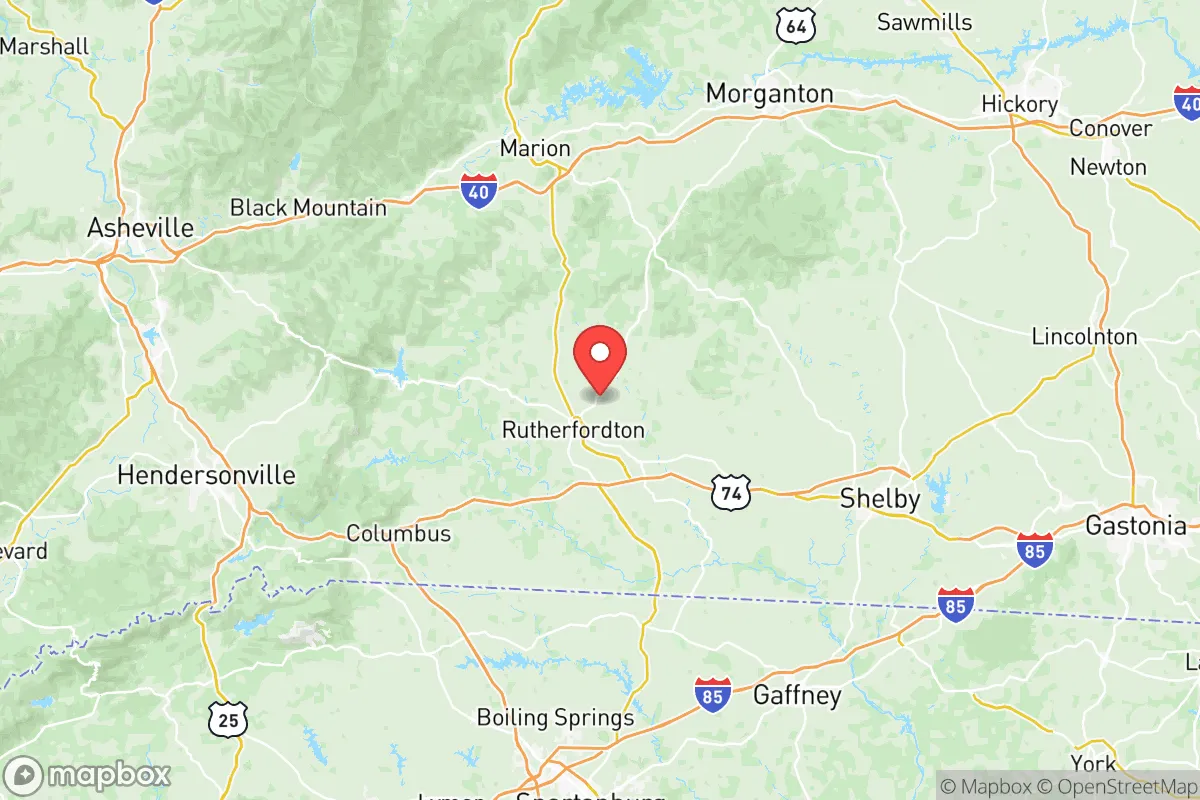 Map centered at 35.4026, -81.9198