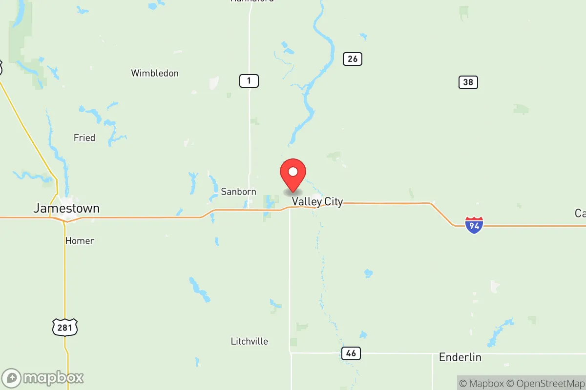 Map centered at 46.9357, -98.0715
