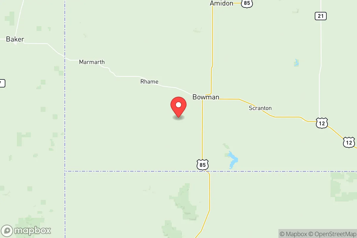 Map centered at 46.1128, -103.5207