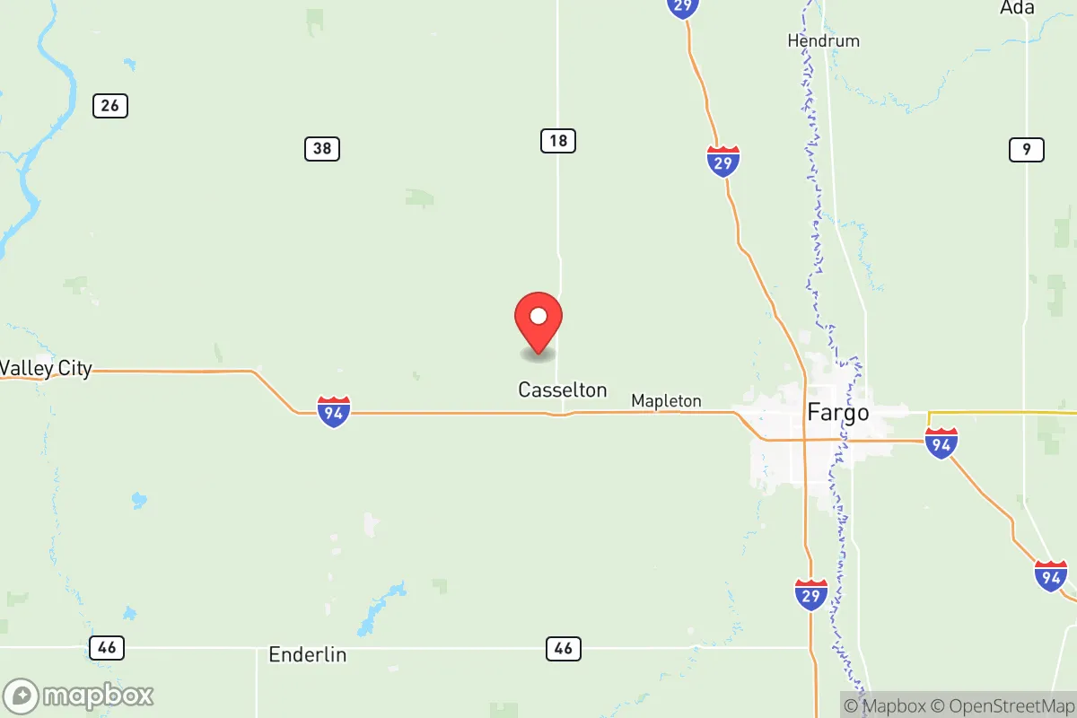 Map centered at 46.9327, -97.2479