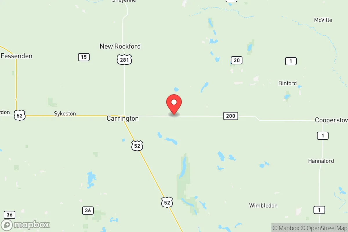 Map centered at 47.4572, -98.8830