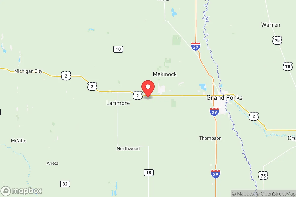 Map centered at 47.9218, -97.4567