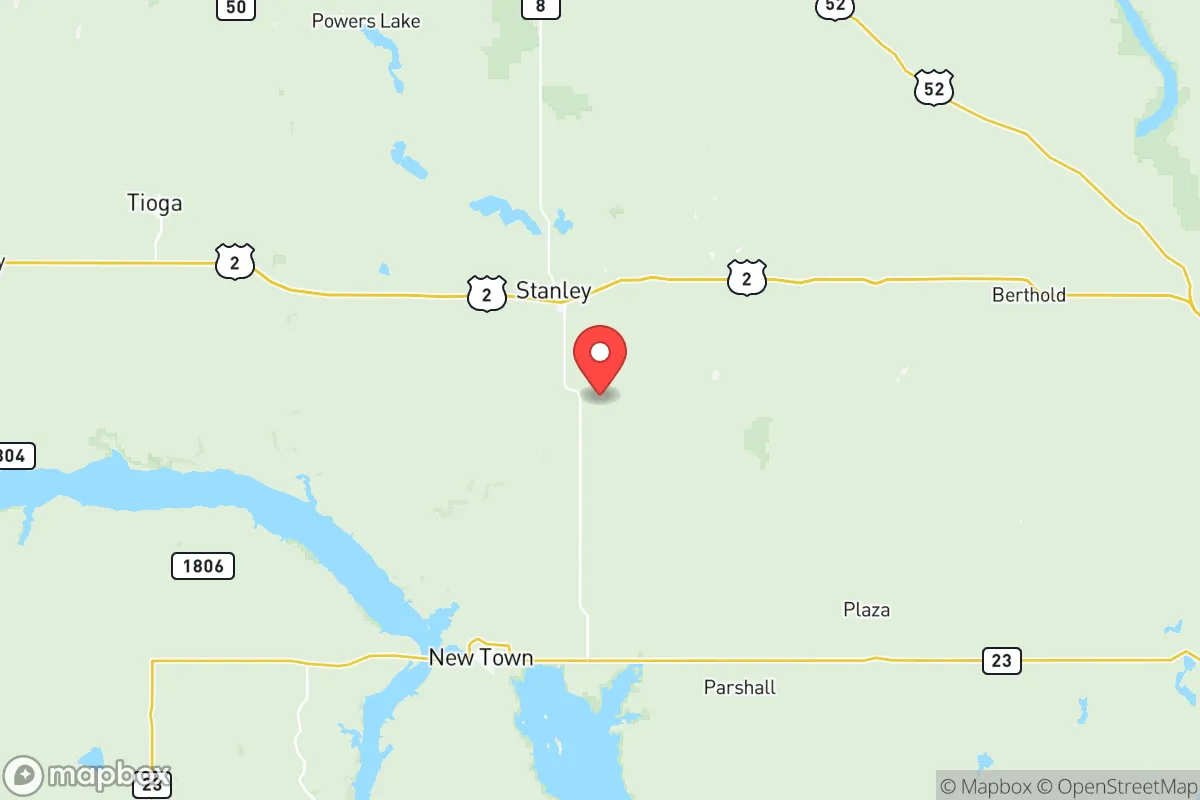 Map centered at 48.2170, -102.3264