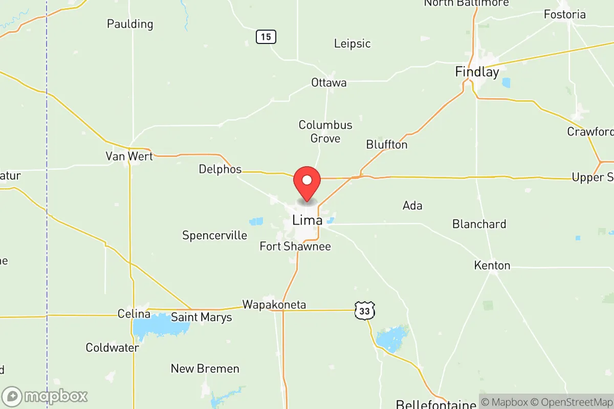 Map centered at 40.7715, -84.1058