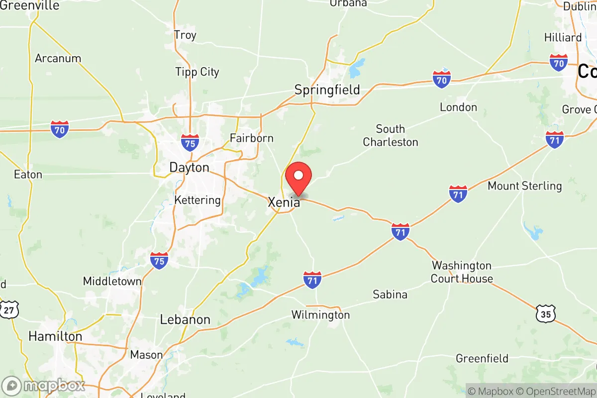 Map centered at 39.6915, -83.8898