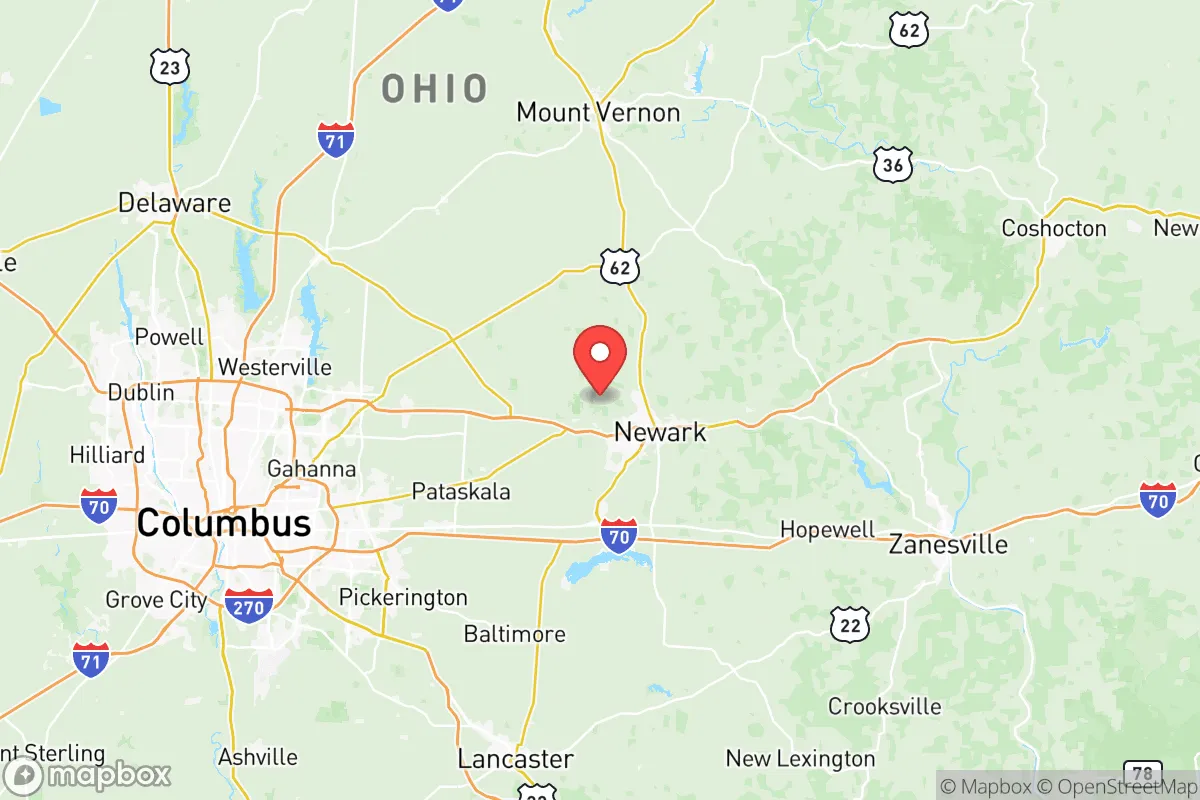 Map centered at 40.0916, -82.4831