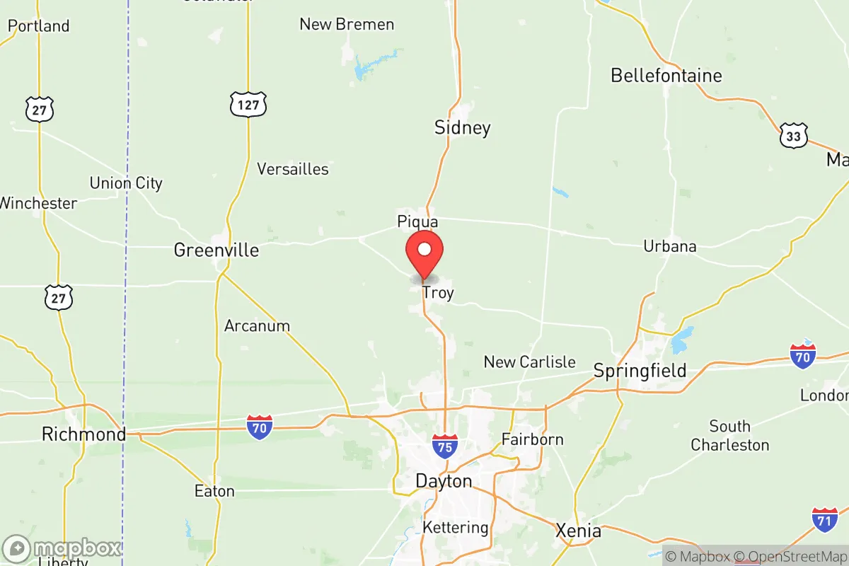 Map centered at 40.0534, -84.2288