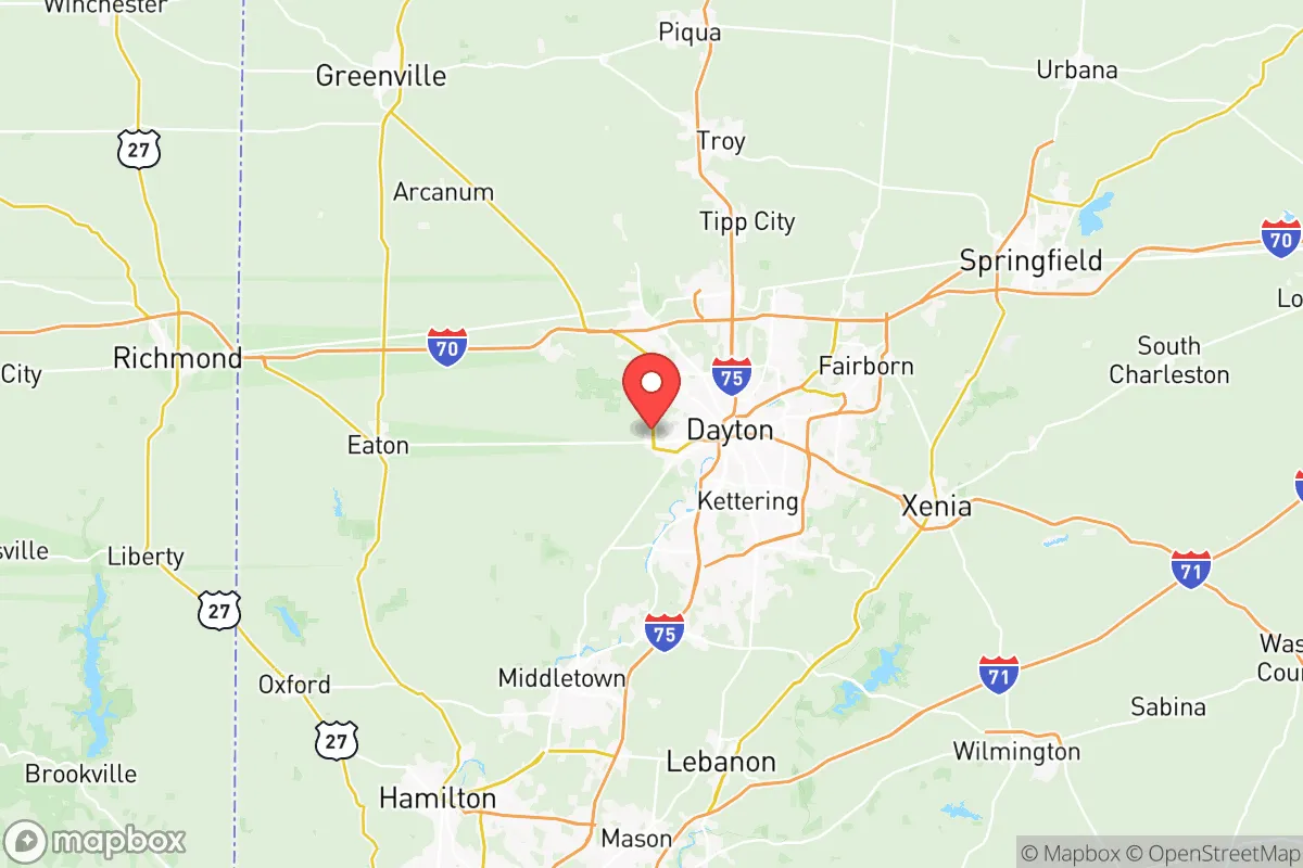 Map centered at 39.7546, -84.2907