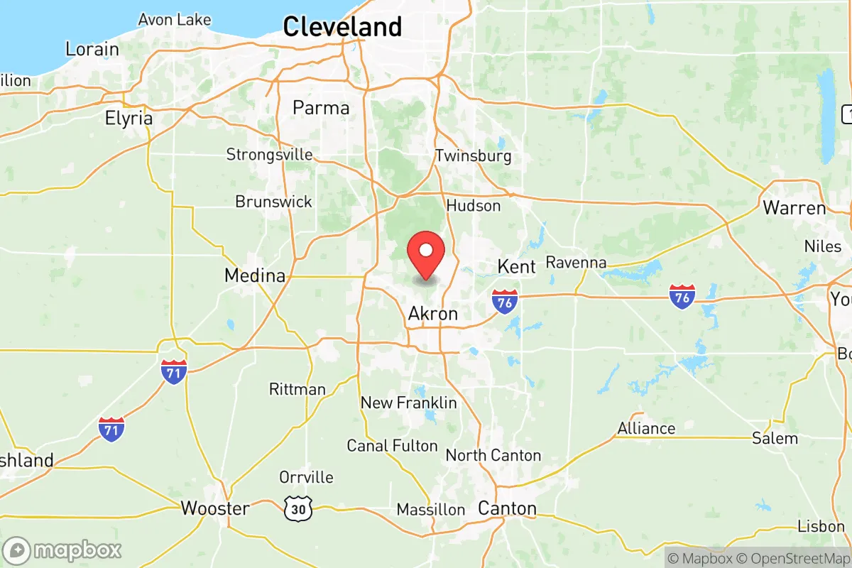 Map centered at 41.1258, -81.5322