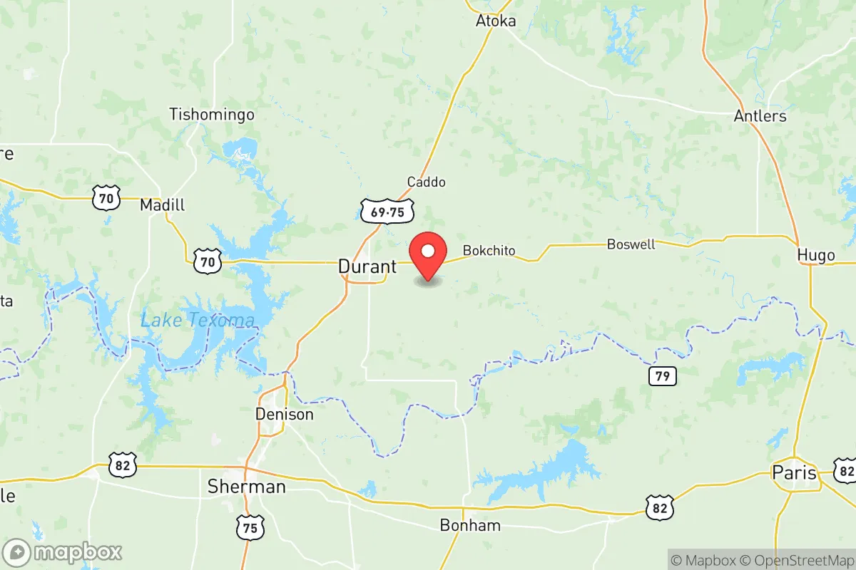 Map centered at 33.9622, -96.2598