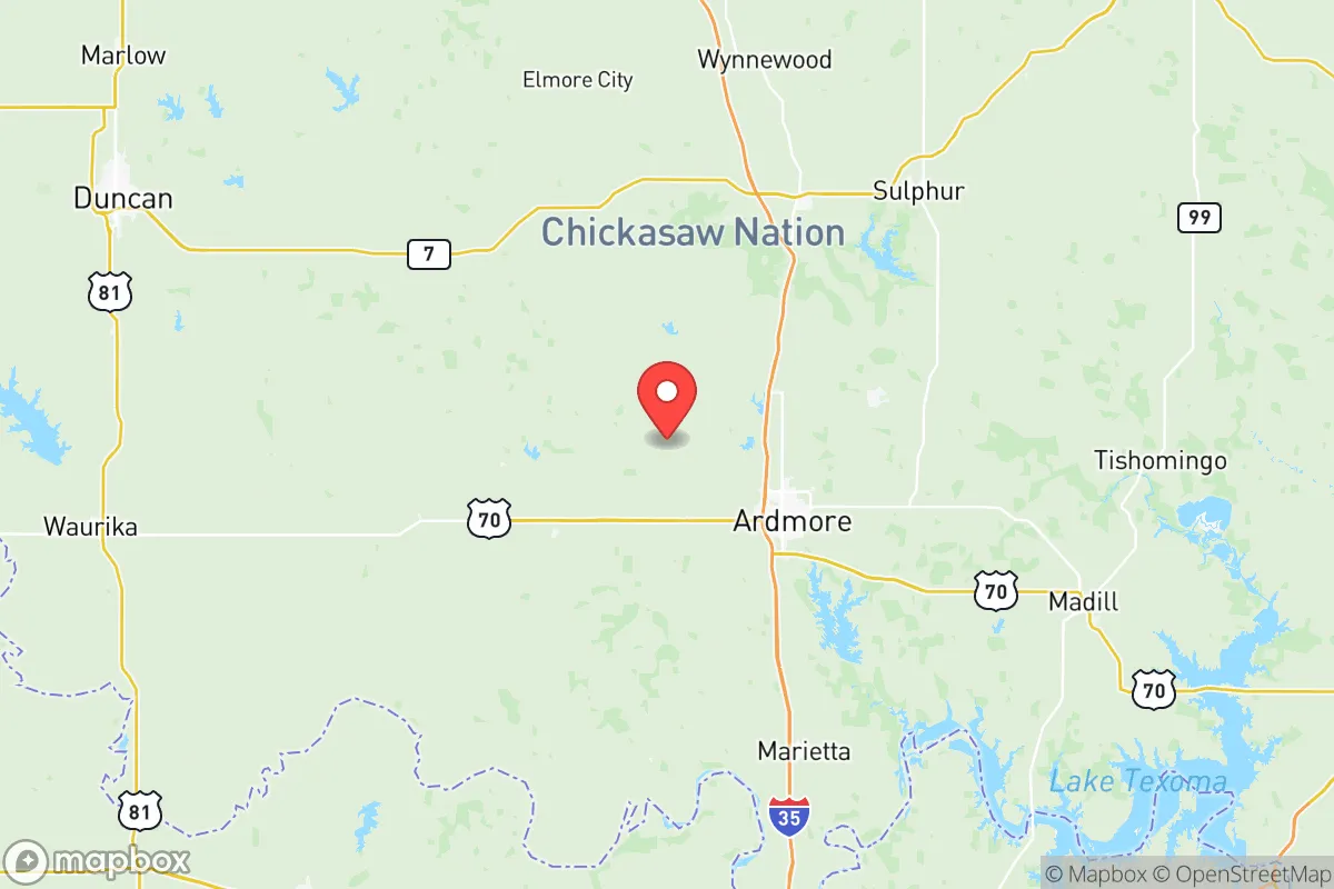 Map centered at 34.2509, -97.2857