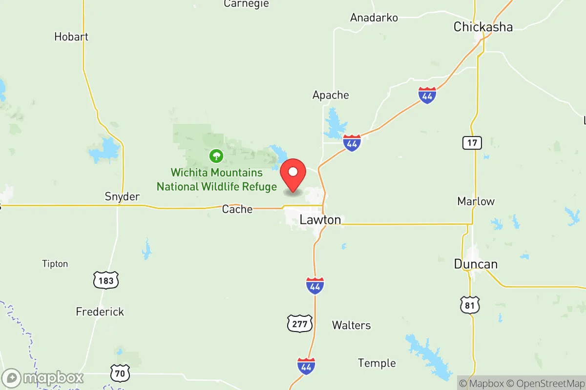 Map centered at 34.6621, -98.4717