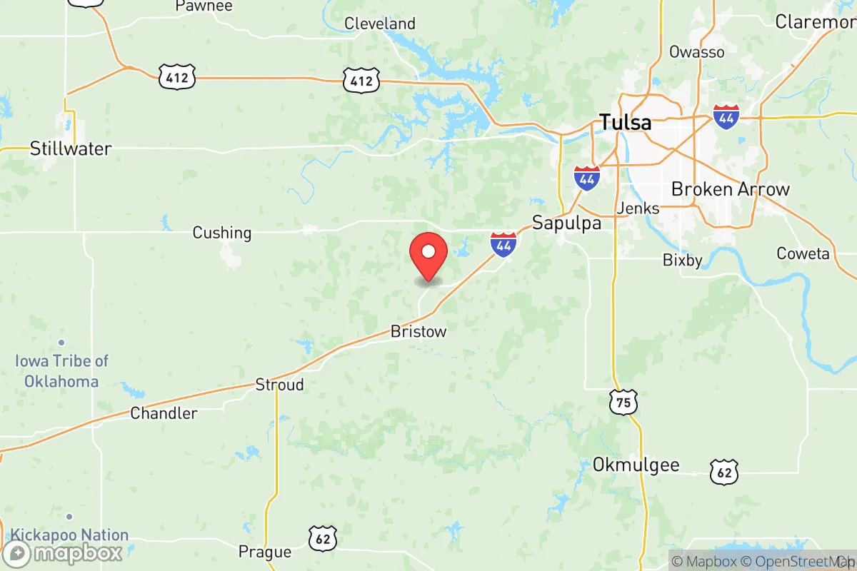 Map centered at 35.9024, -96.3709