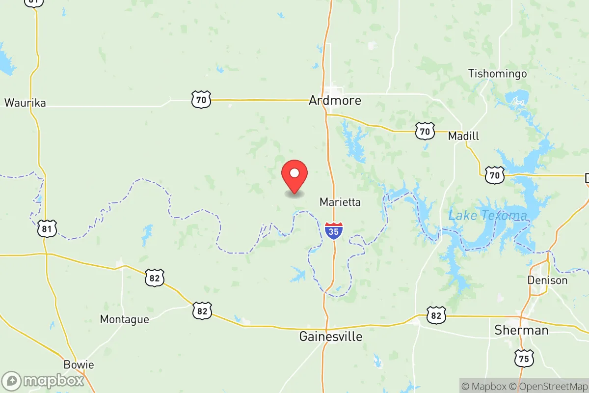 Map centered at 33.9499, -97.2441