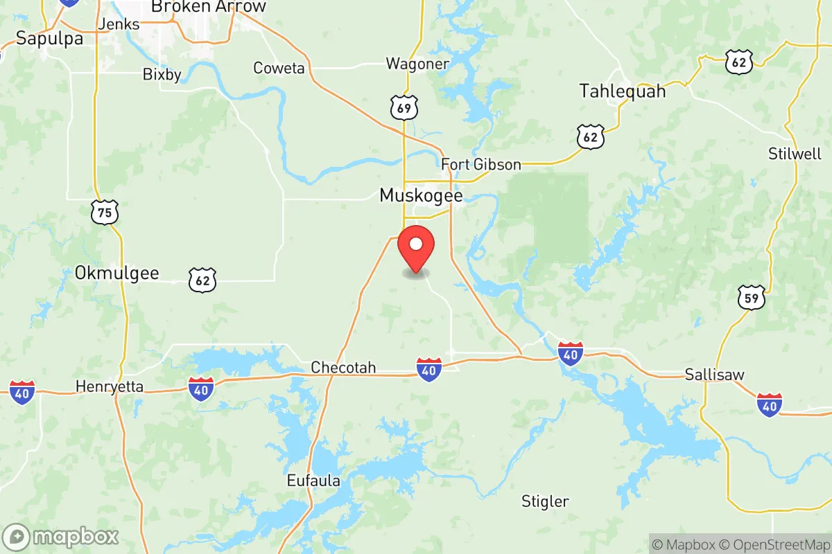 Map centered at 35.6160, -95.3792