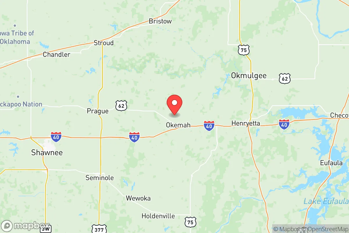 Map centered at 35.4654, -96.3226