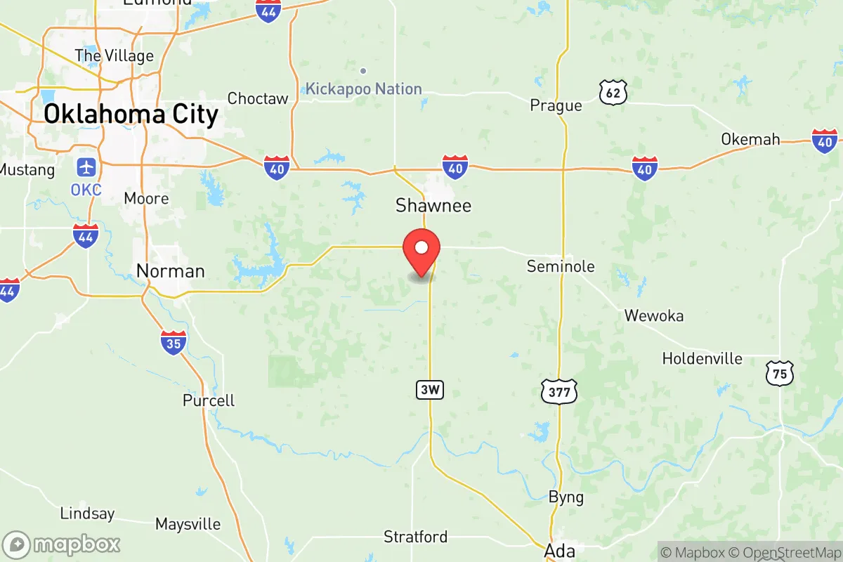 Map centered at 35.2064, -96.9484