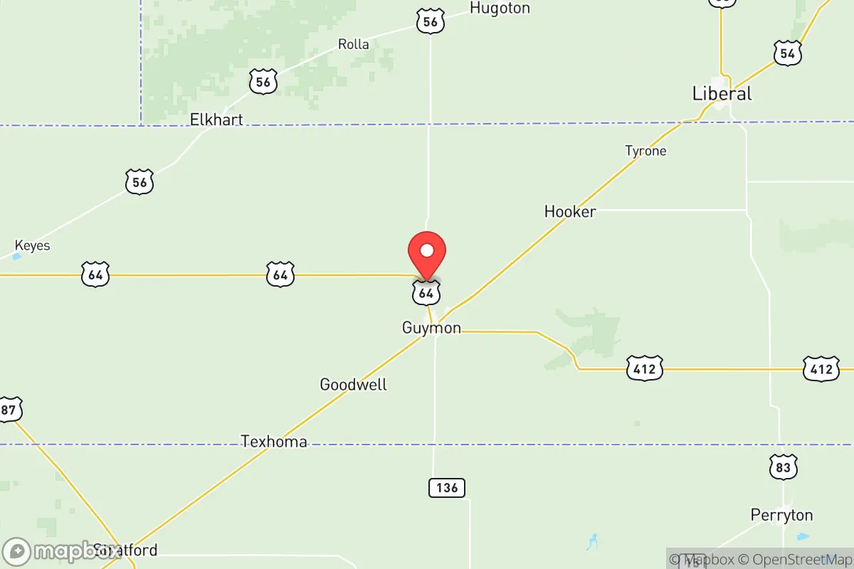 Map centered at 36.7480, -101.4901
