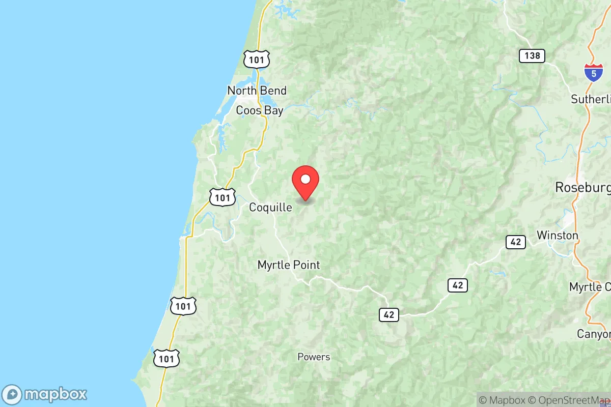 Map centered at 43.1845, -124.0933