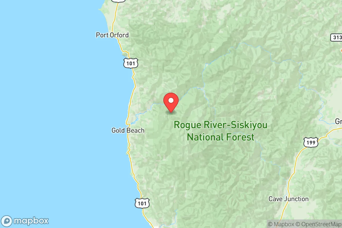 Map centered at 42.4657, -124.2146