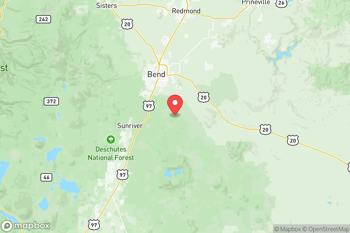 Map centered at 43.9151, -121.2268