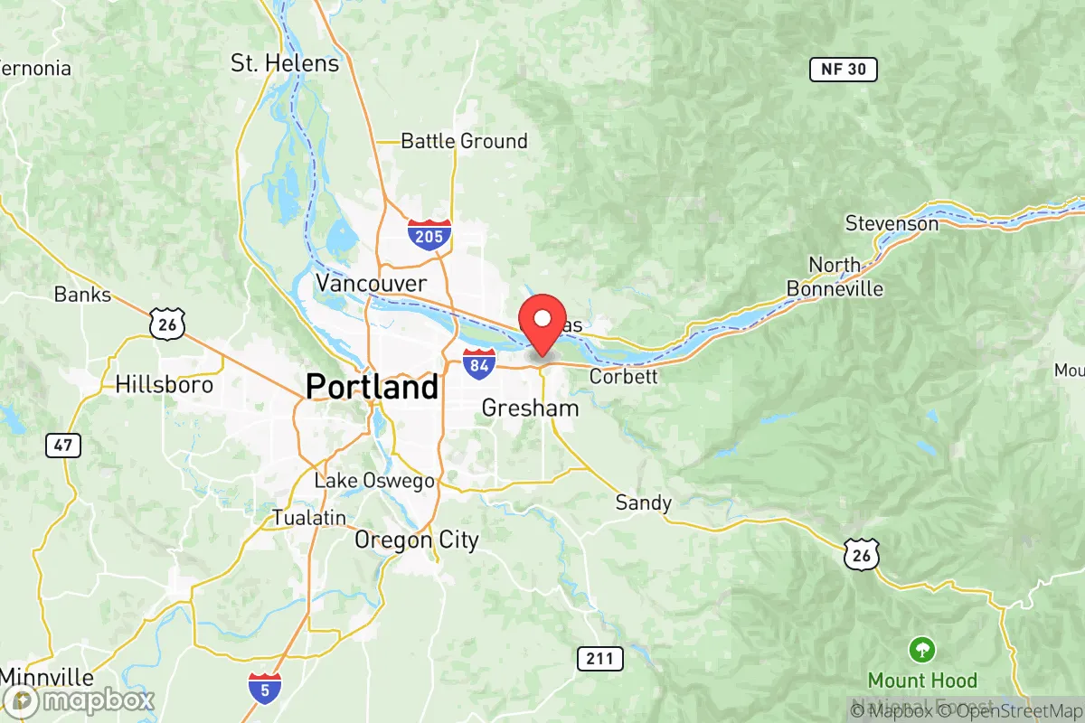 Map centered at 45.5472, -122.4148