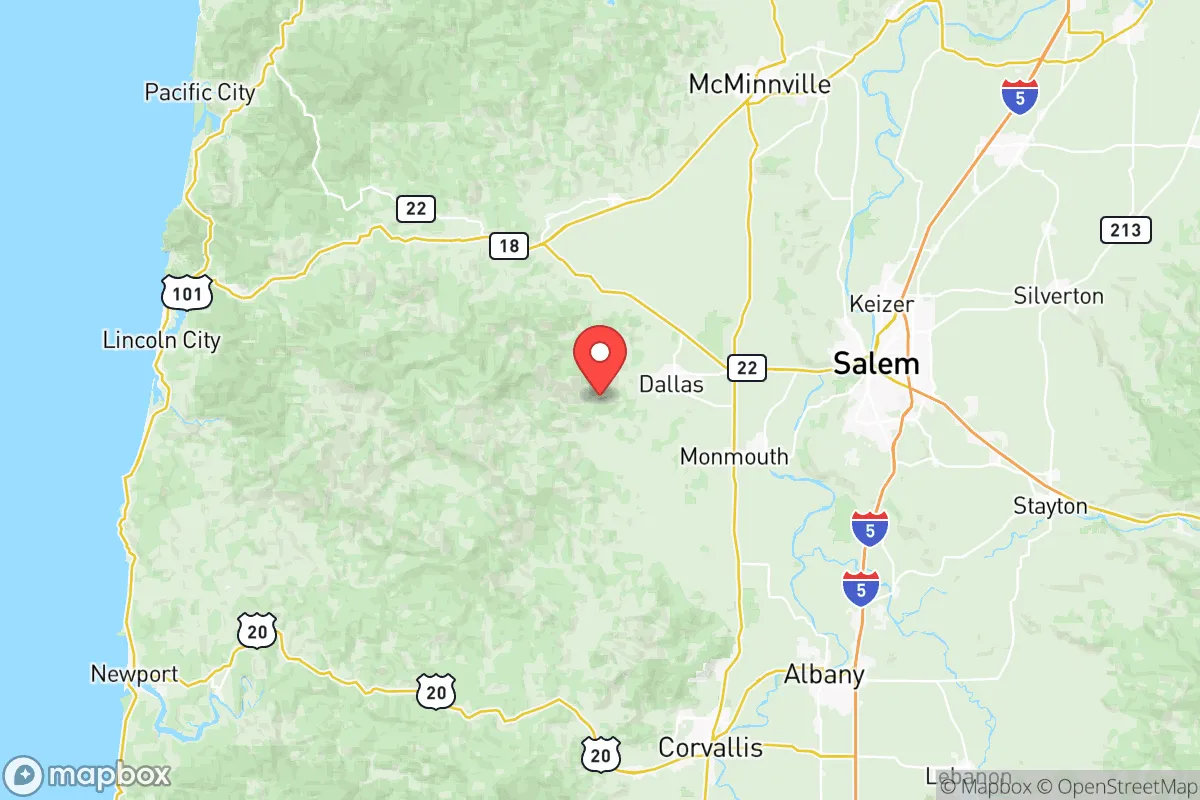 Map centered at 44.9035, -123.4133