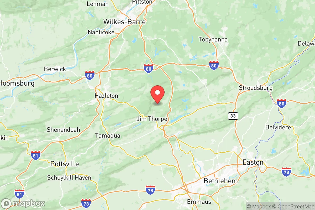 Map centered at 40.9181, -75.7089