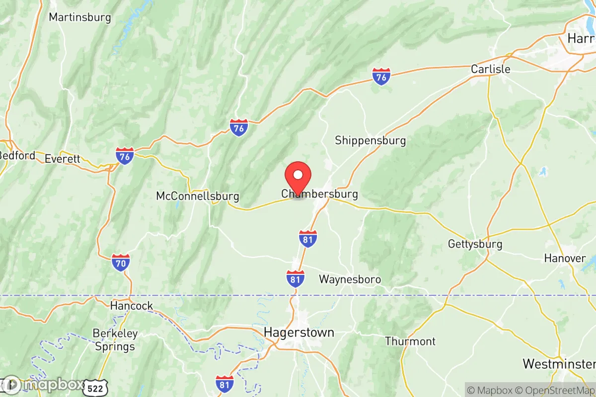 Map centered at 39.9272, -77.7213