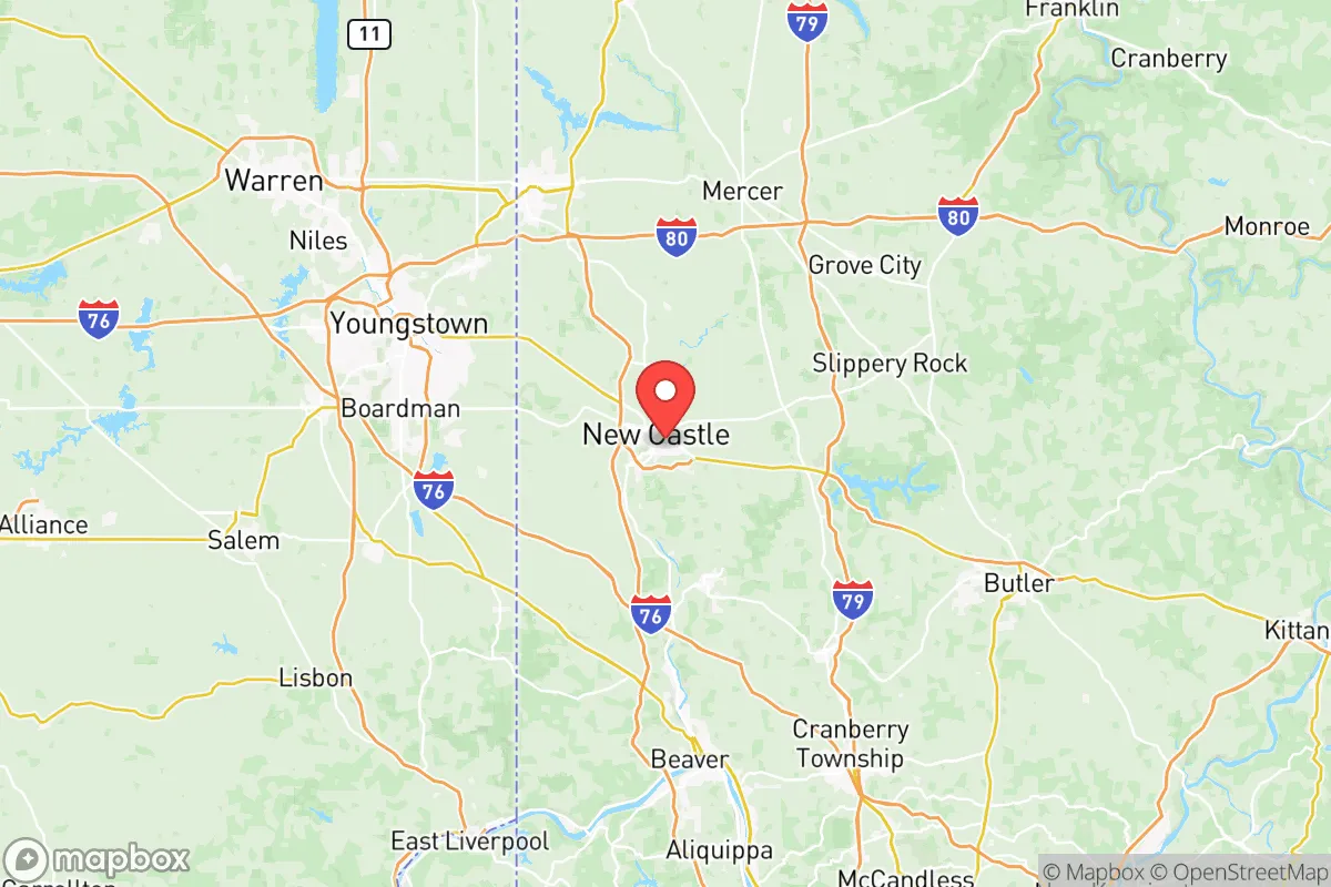 Map centered at 40.9912, -80.3347