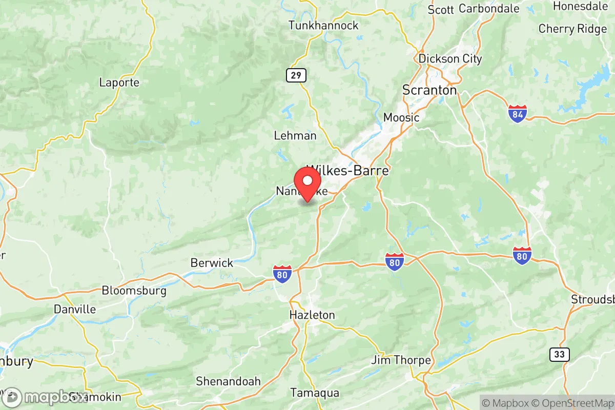 Map centered at 41.1769, -75.9892