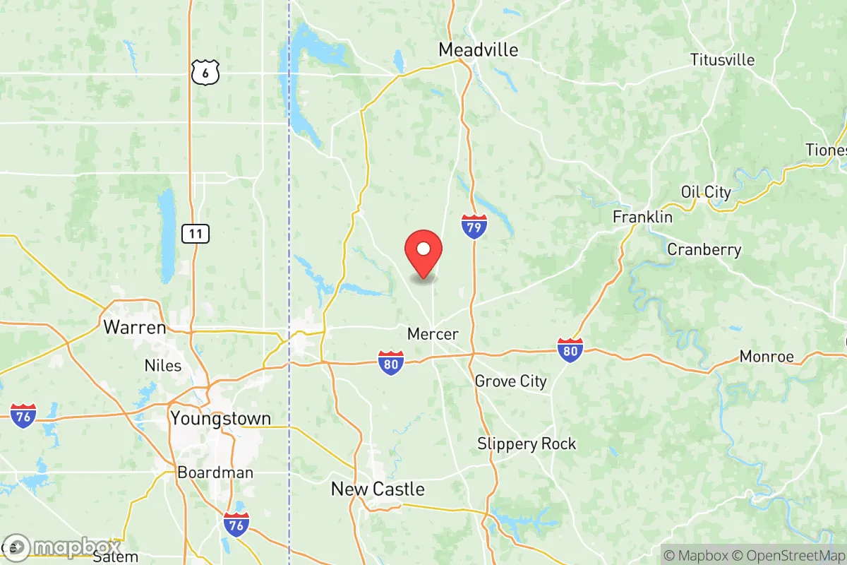 Map centered at 41.3021, -80.2577
