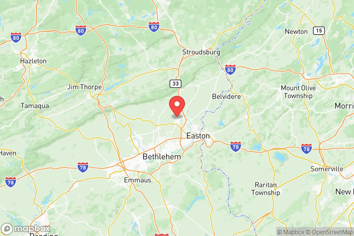 Map centered at 40.7541, -75.3077