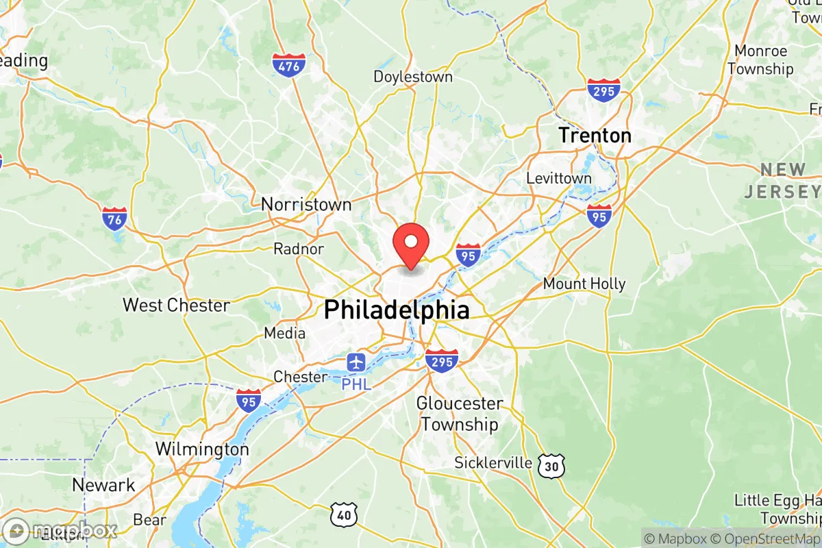 Map centered at 40.0075, -75.1343