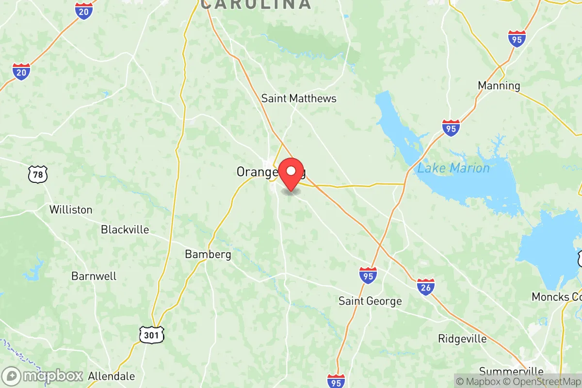 Map centered at 33.4392, -80.8000