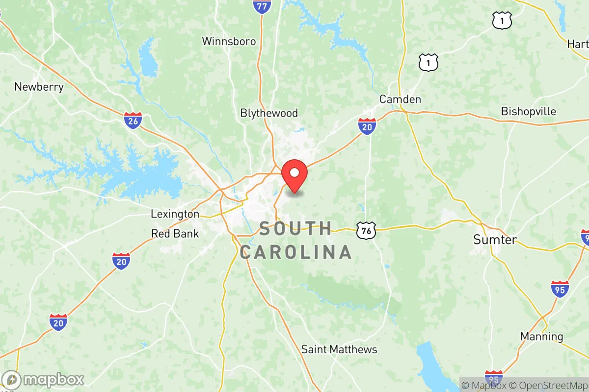 Map centered at 34.0218, -80.9028