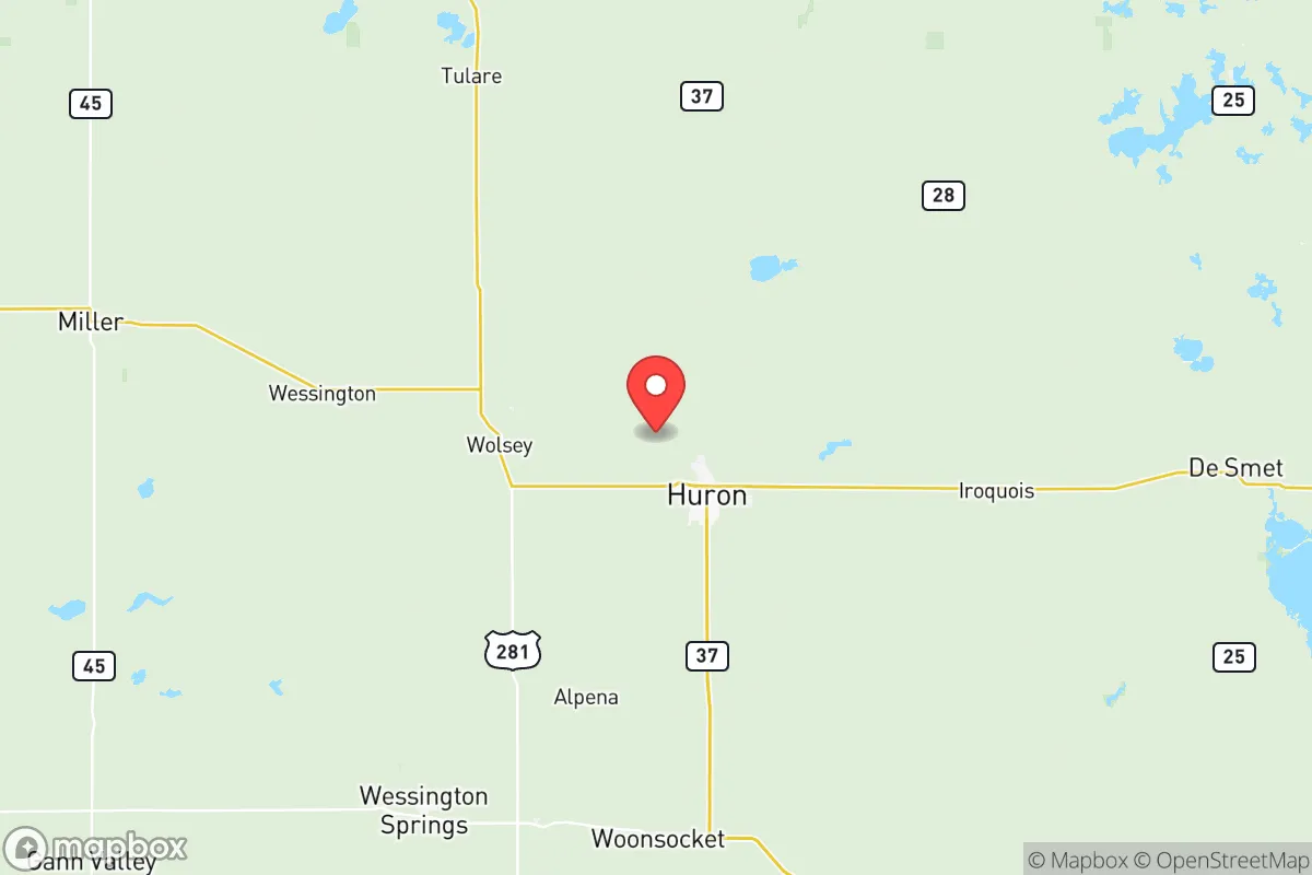 Map centered at 44.4145, -98.2781