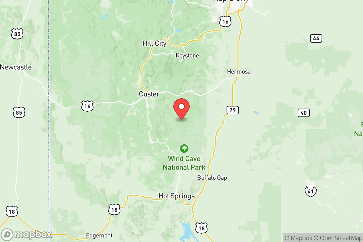 Map centered at 43.6780, -103.4518