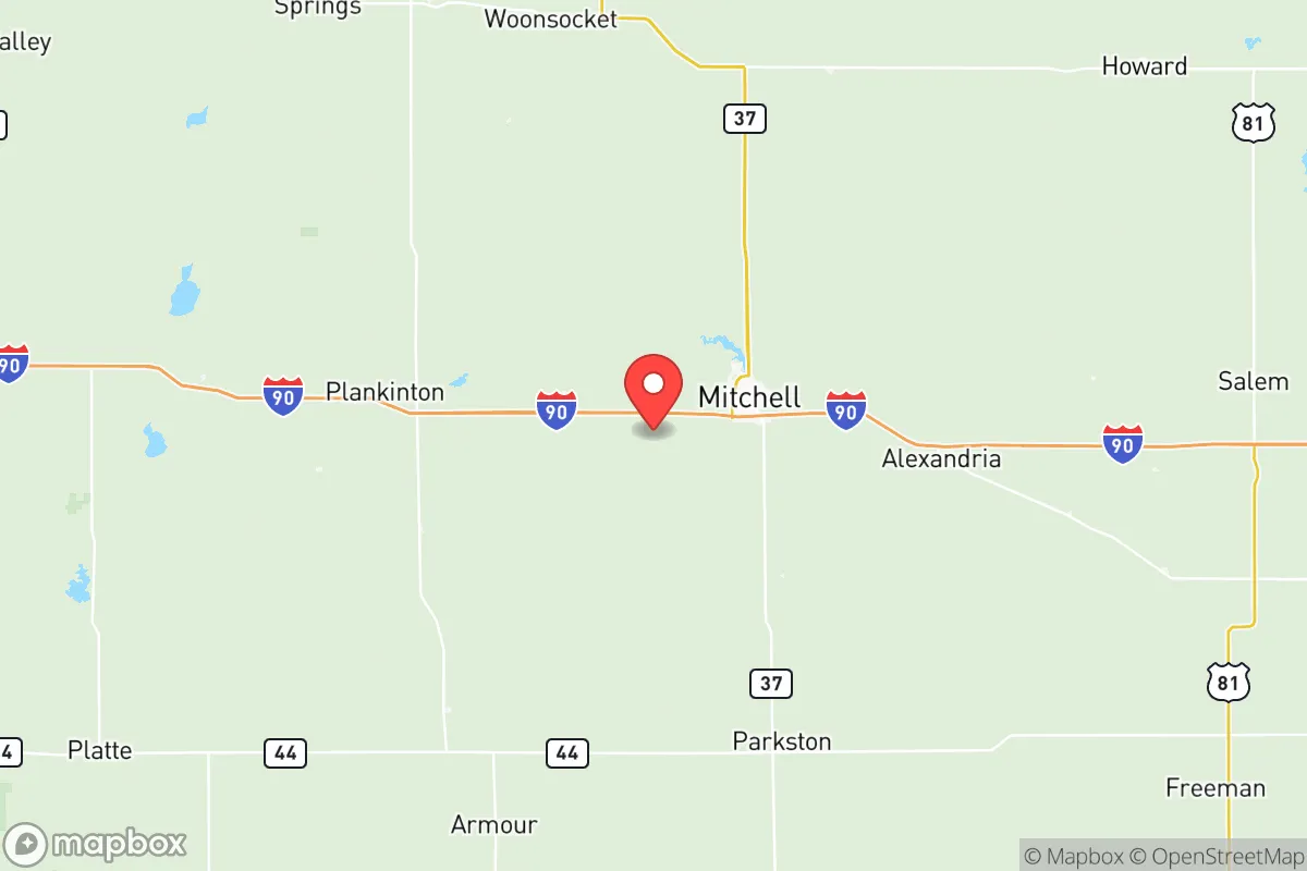 Map centered at 43.6746, -98.1460