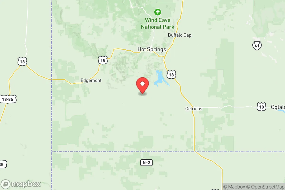 Map centered at 43.2395, -103.5275