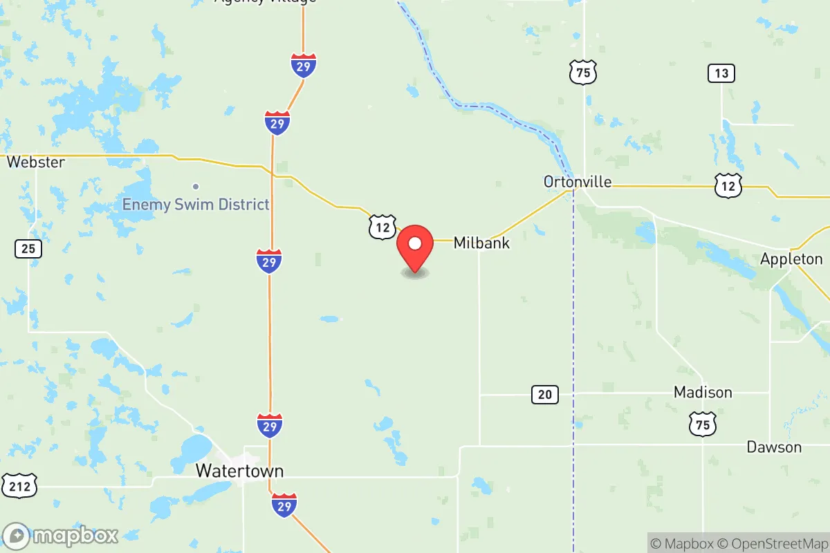 Map centered at 45.1720, -96.7675