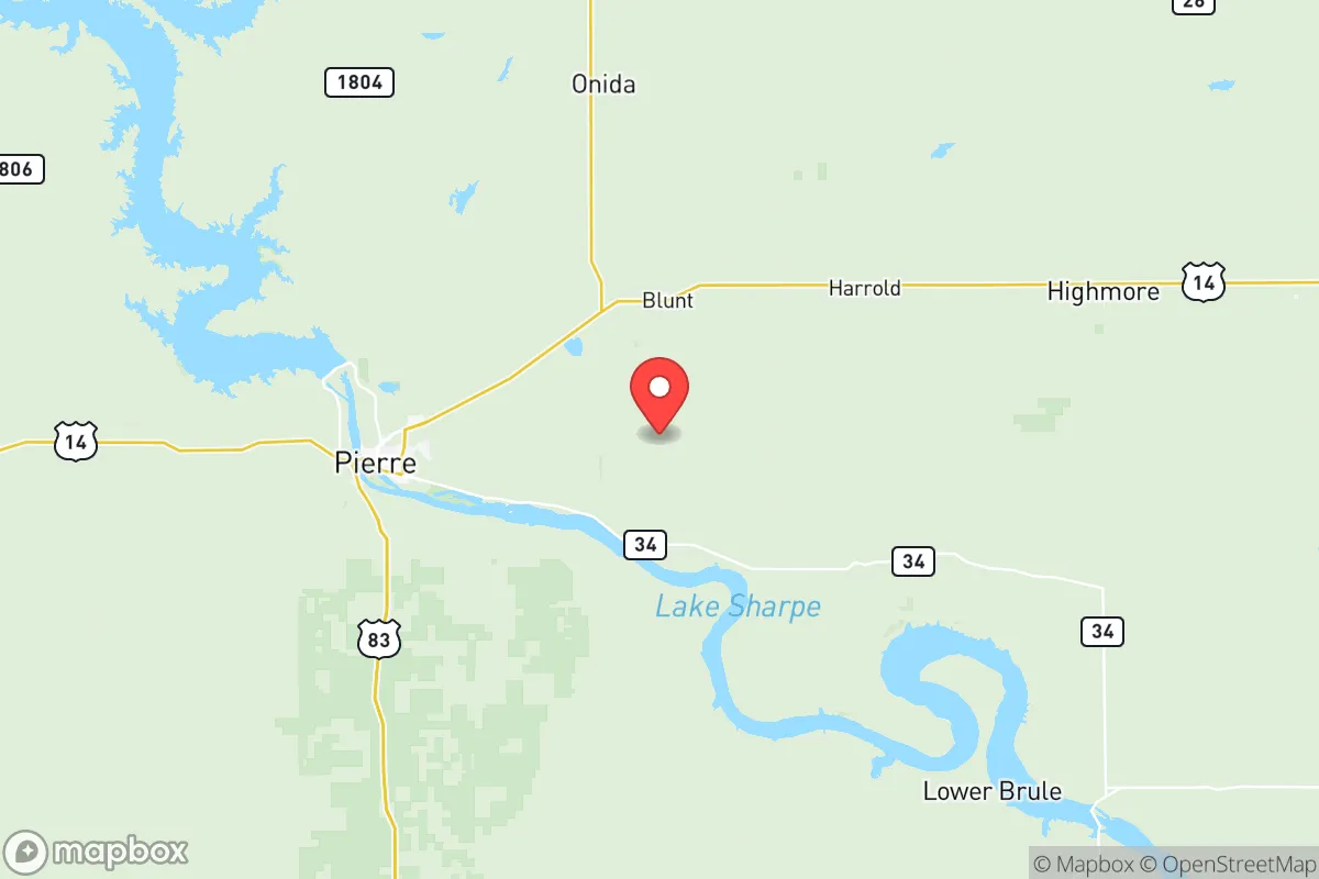 Map centered at 44.3891, -99.9956