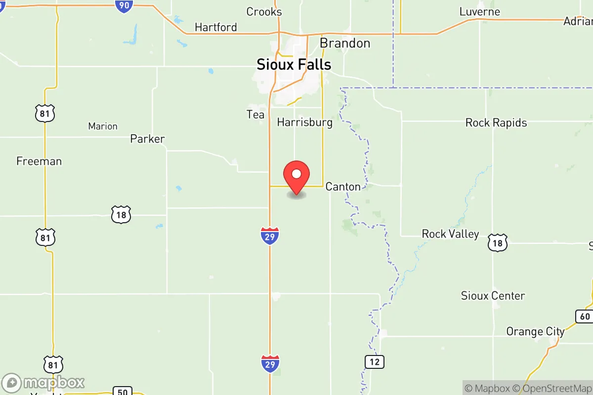 Map centered at 43.2788, -96.7217
