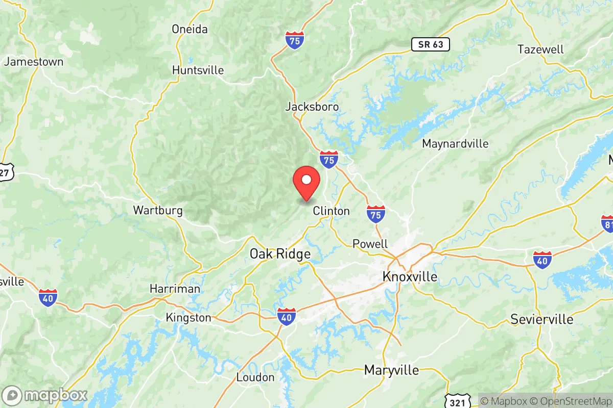 Map centered at 36.1184, -84.1985