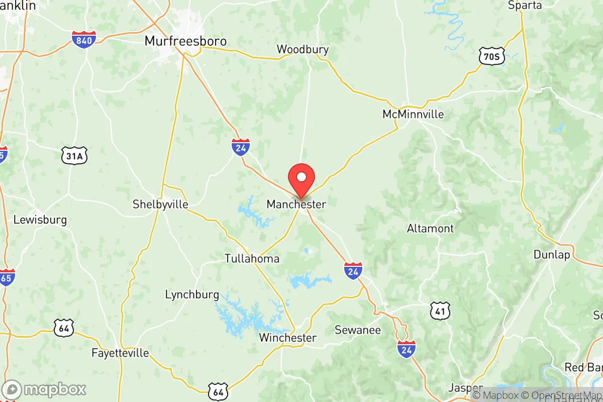 Map centered at 35.4905, -86.0747