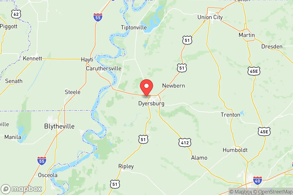 Map centered at 36.0592, -89.4137