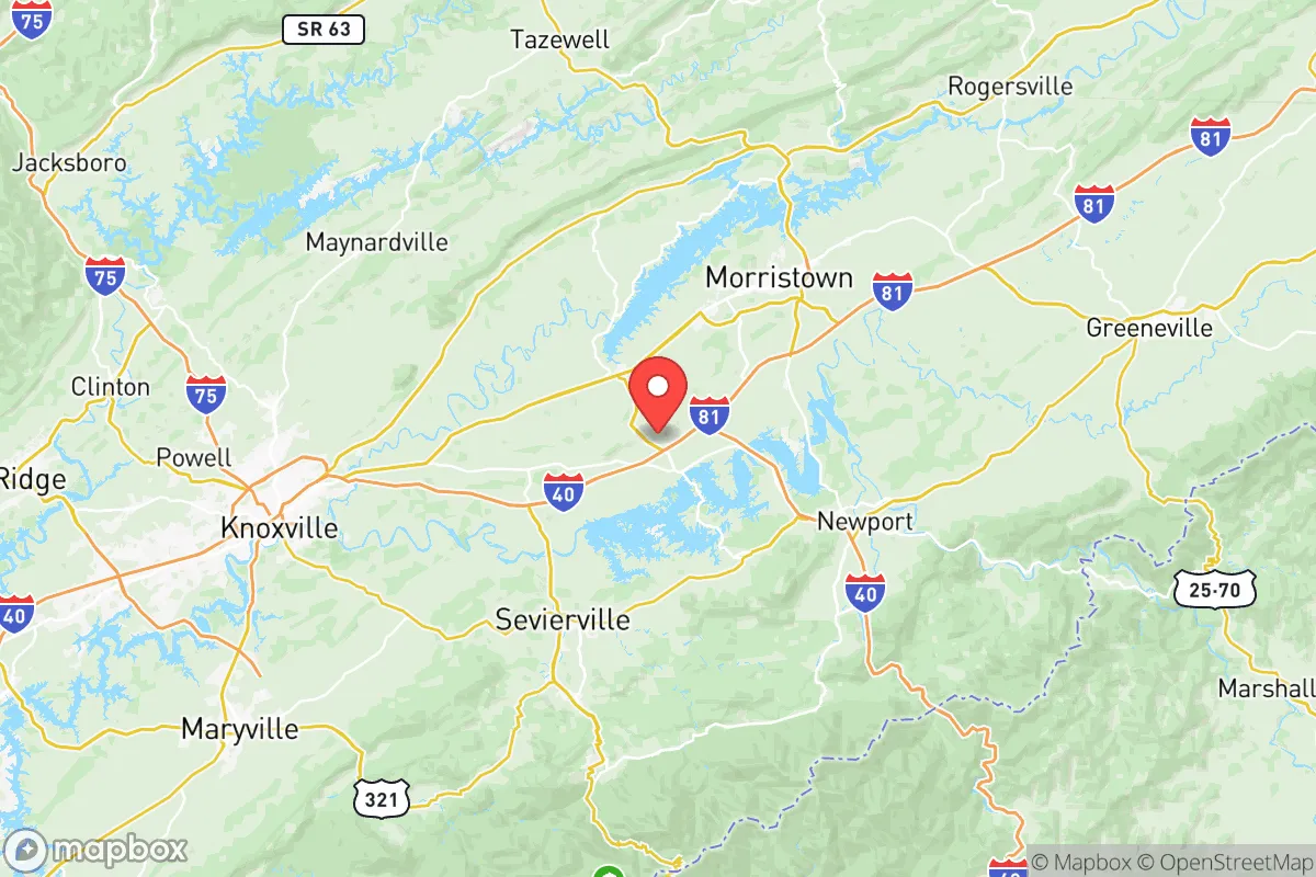 Map centered at 36.0510, -83.4463