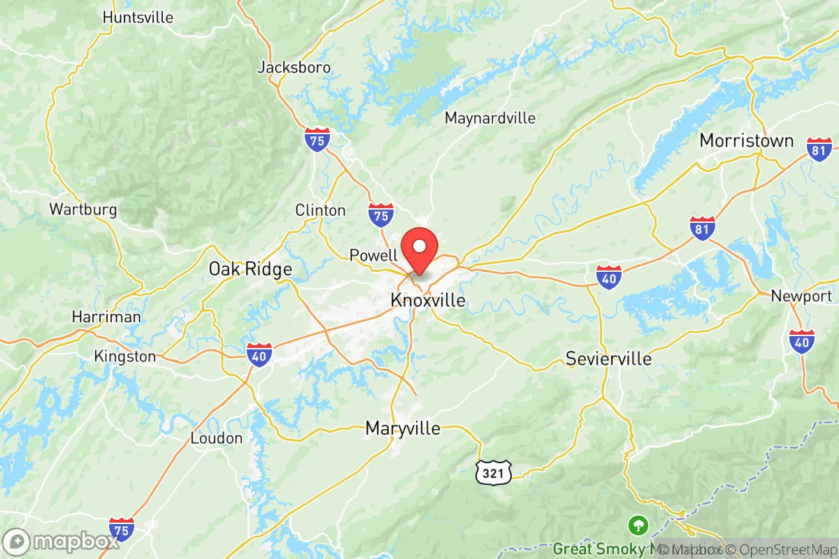 Map centered at 35.9932, -83.9372