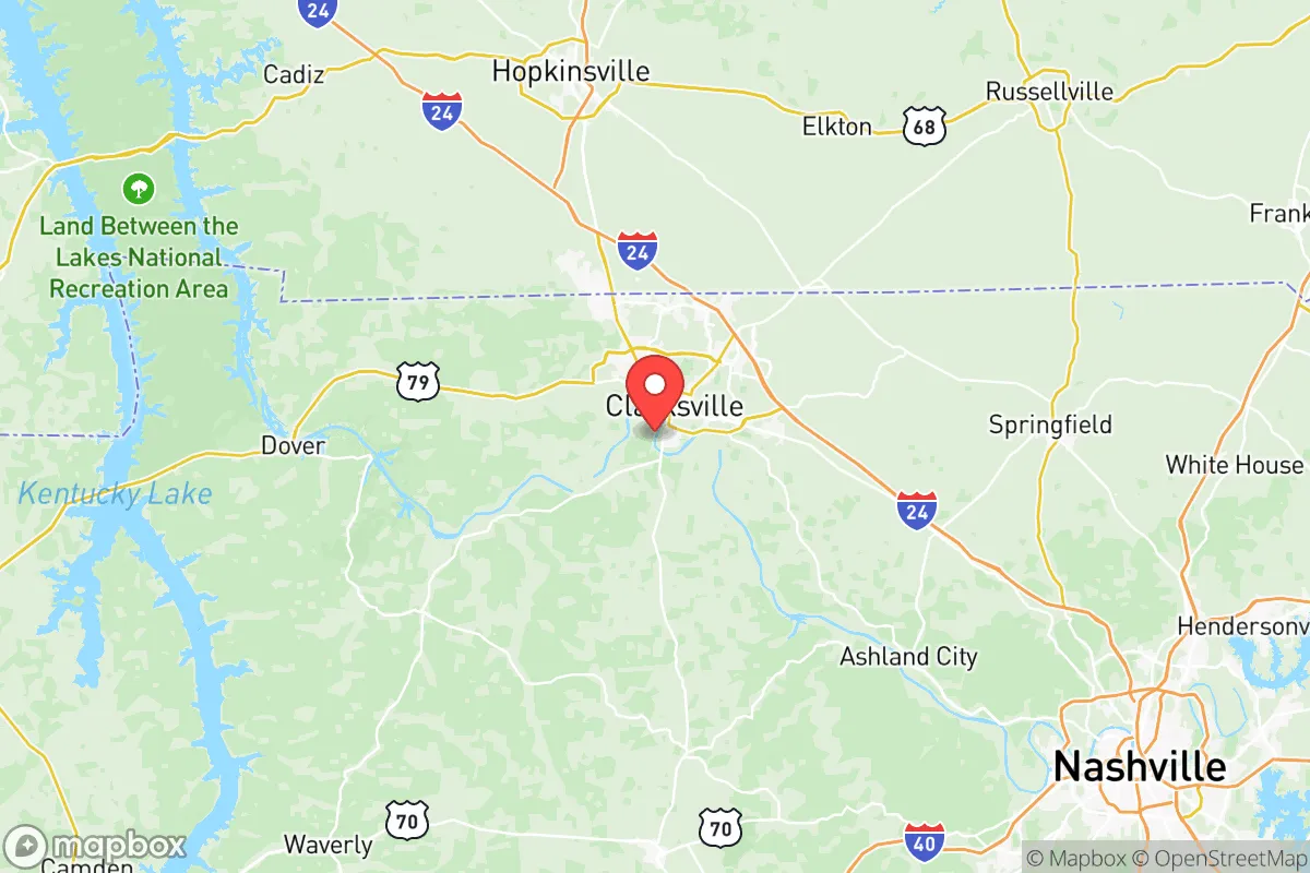 Map centered at 36.4968, -87.3829